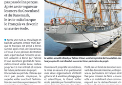 Le trois-mâts Le Français fait escale au port